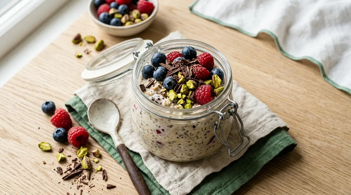Berry & Pistachio Overnight Oats